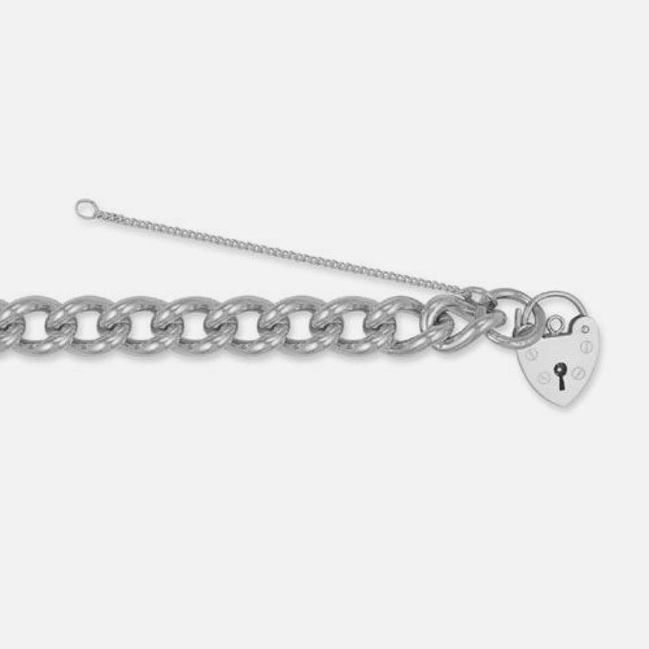 925 Premium White Sterling Silver 11.0mm Gauge Charm Bracelet