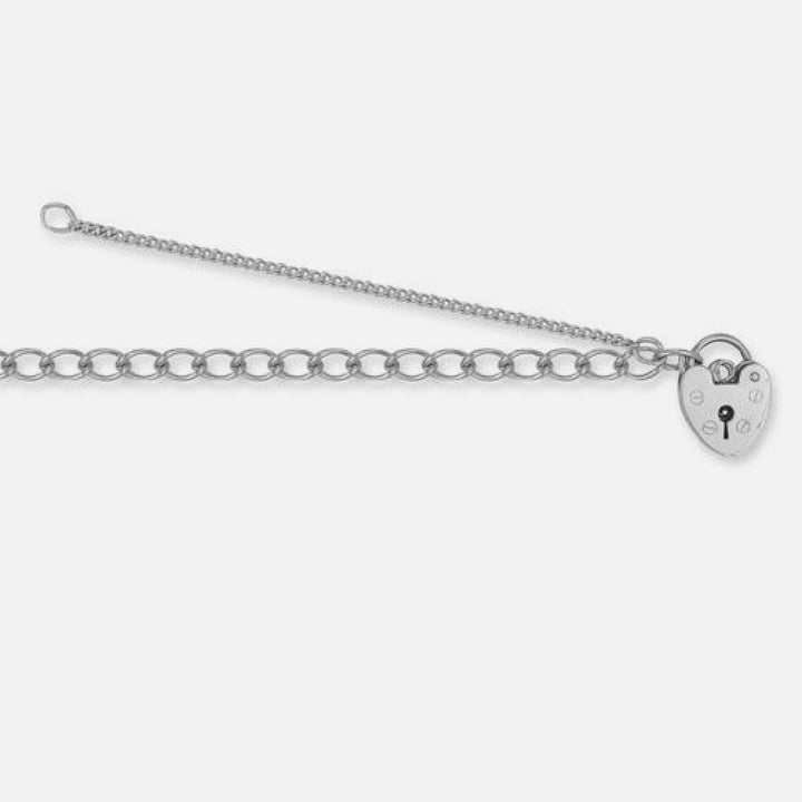 925 Premium White Sterling Silver 3.0mm Gauge Charm Bracelet